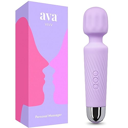 Ava Vibrator Wand Sex Toys [Clit Stimulator Vibrators] Vibrator for Woman | Sex Toy | Gifts for Women | 20 Patterns & 8 Speeds of Pleasure | Quiet & Small | Adult Sex Toys -Standard - Purple
